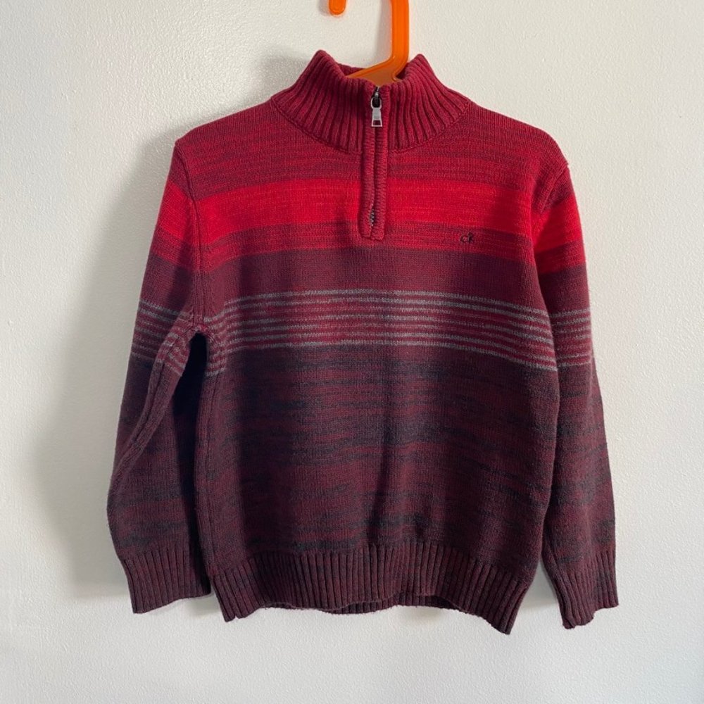 Boys Calvin Klein mid zipper pull over sweater